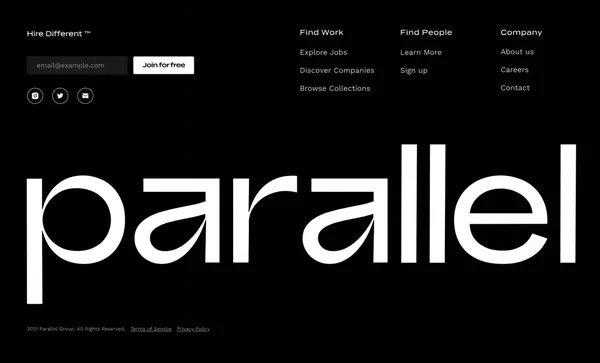Parallel | The hiring stack for start ups - Landing design inspiration