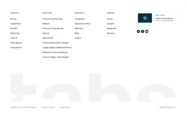 Revenue Automation for B2B: Streamline with Tabs | Tabs - Landing design inspiration