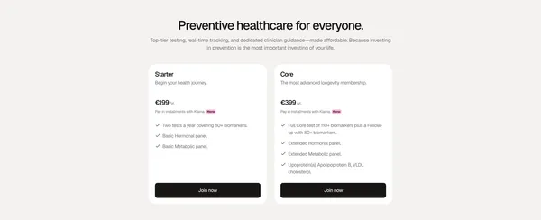 Holo - Your companion for lifelong vitality. - Landing design inspiration