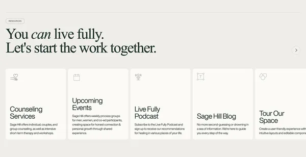 Sage Hill | Individual, Couples, & Group Counseling in Nashville, TN - Landing design inspiration