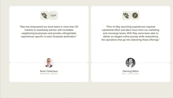 Way | The all-in-one experiential platform - Landing design inspiration