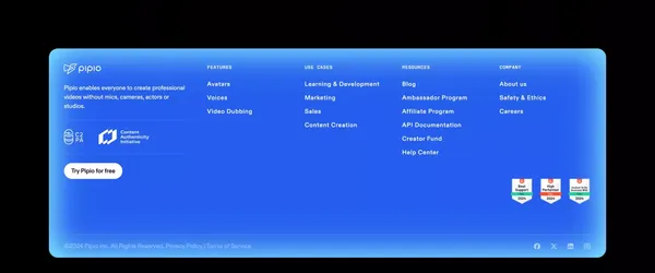 Pipio | The AI-powered video production platform - Landing design inspiration