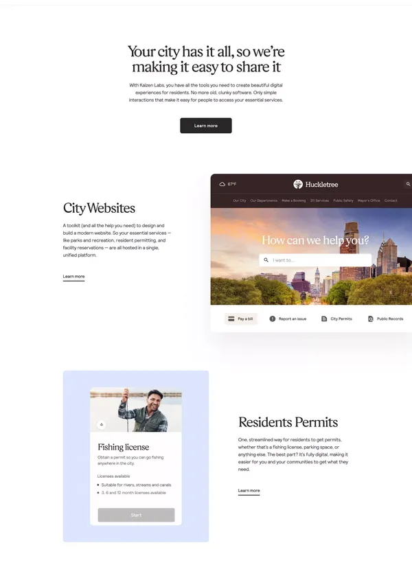 Kaizen - Landing design inspiration