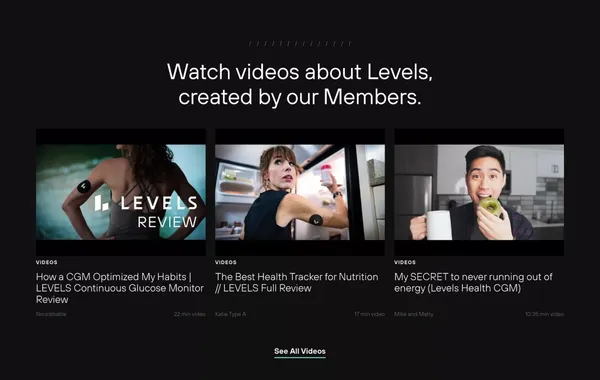 Levels - Metabolic Fitness Program - Landing design inspiration