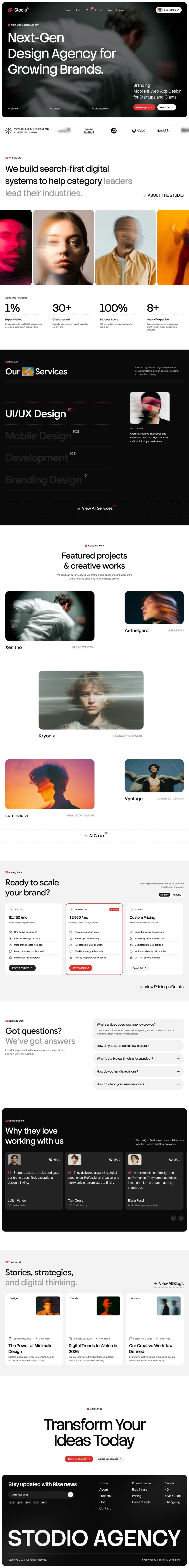 Stodio - Webflow HTML Website Template | Landbook