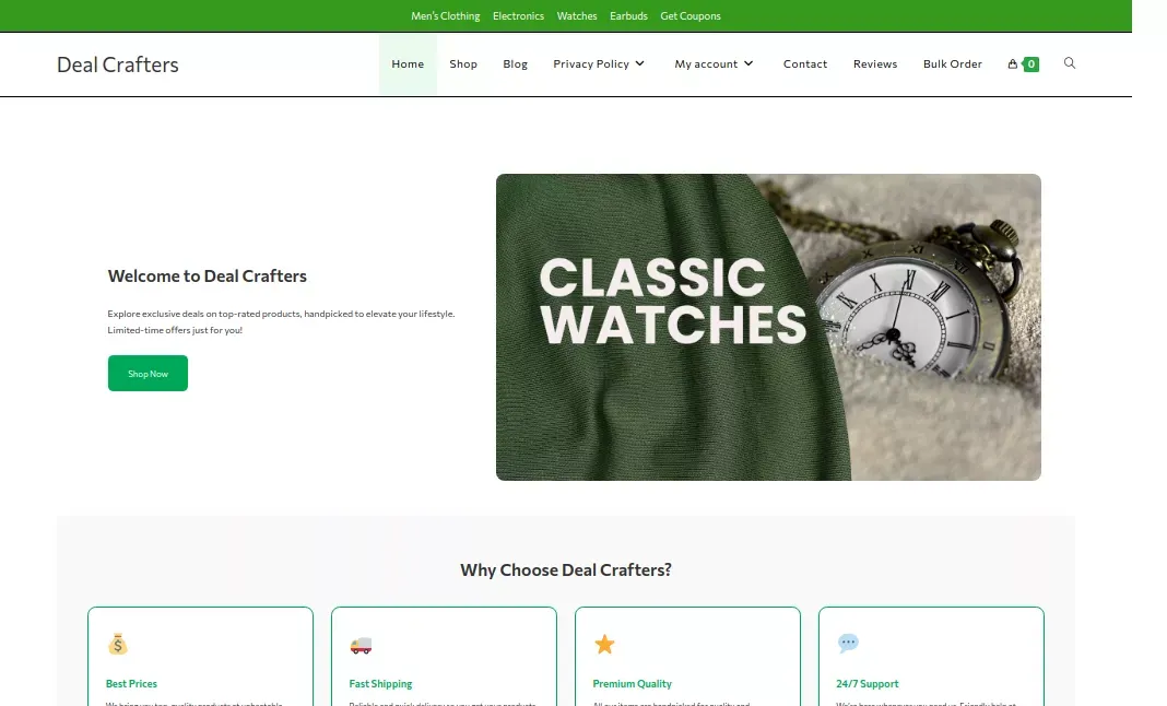 Home - Deal Crafters - Ecommerce design