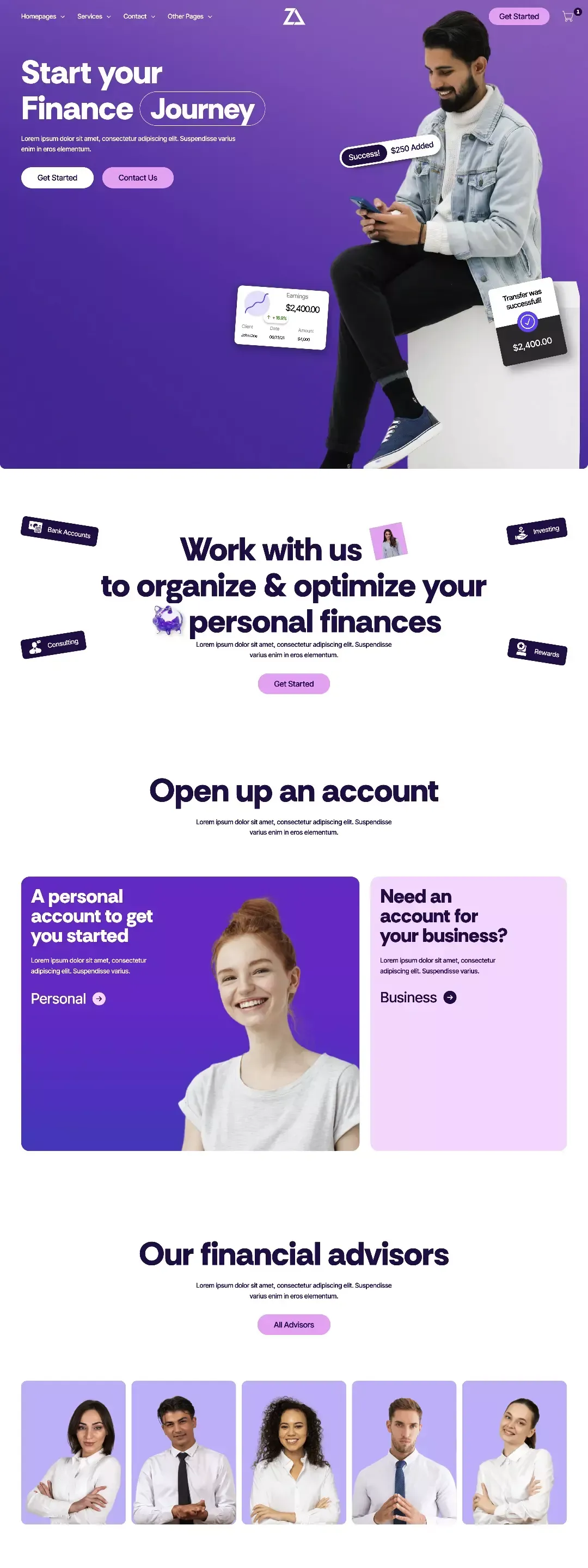 Home 01 - Webflow HTML Website Template - Template design