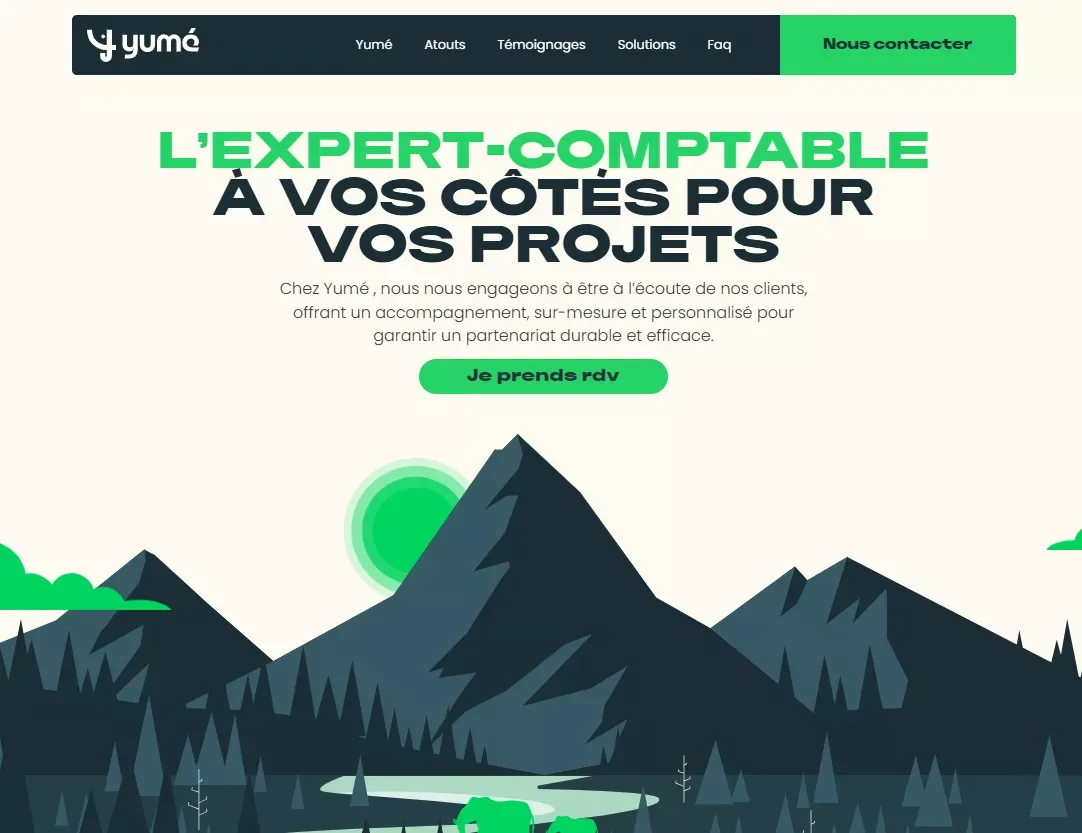Yumé | L’expert-comptable de confiance pour votre réussite. - Landing design