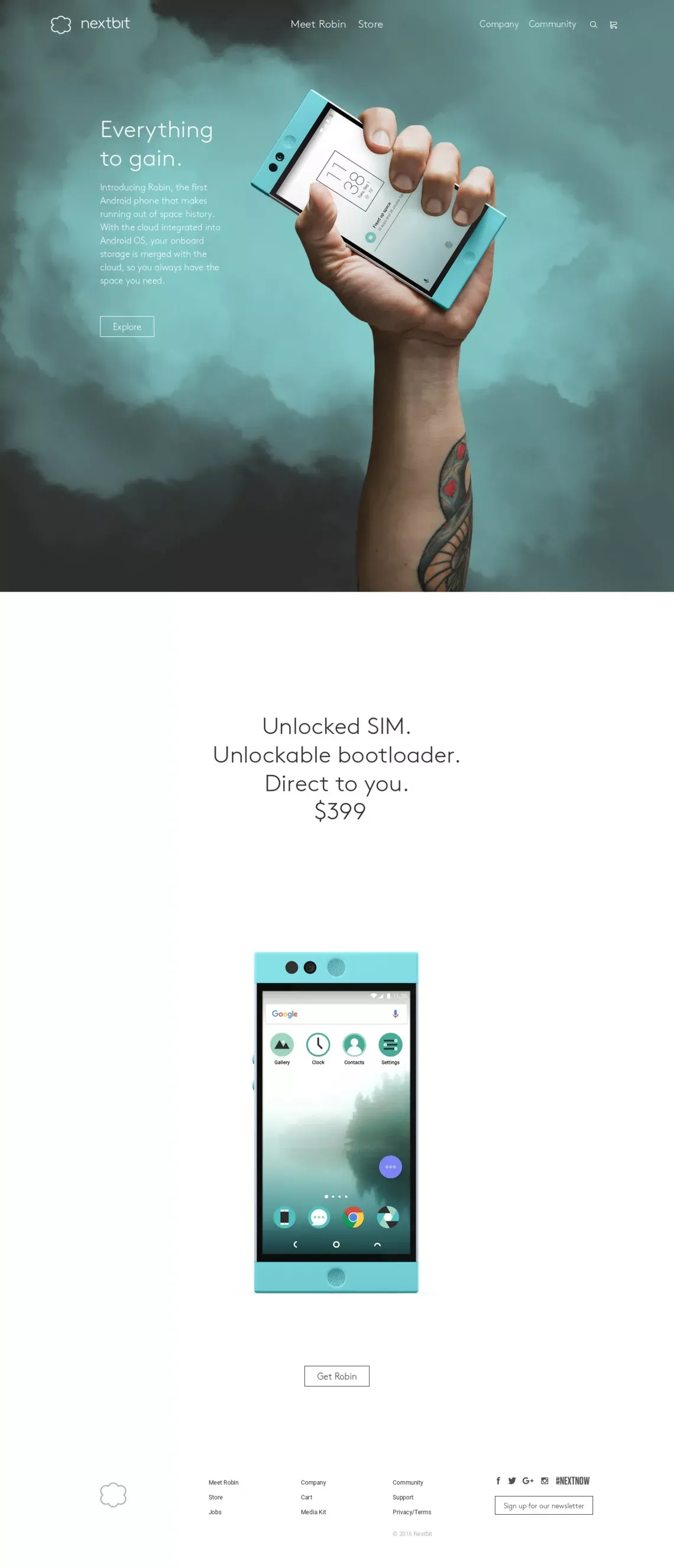 Nextbit - Landing design