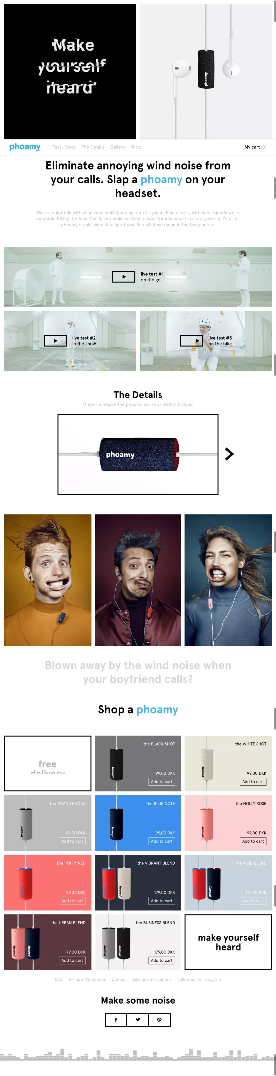 Phoamy - Landing design