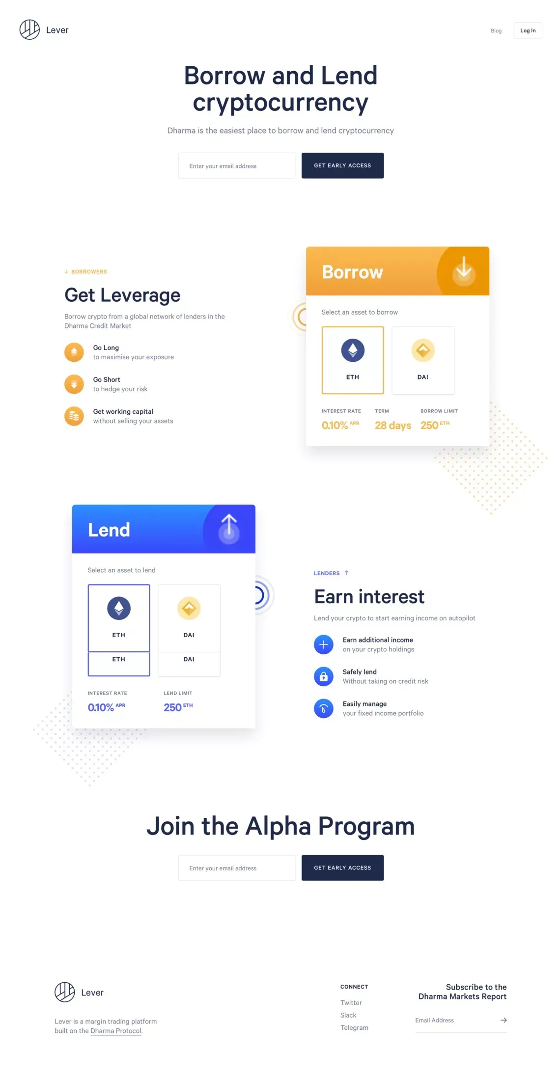Dharma Lever - Landing design