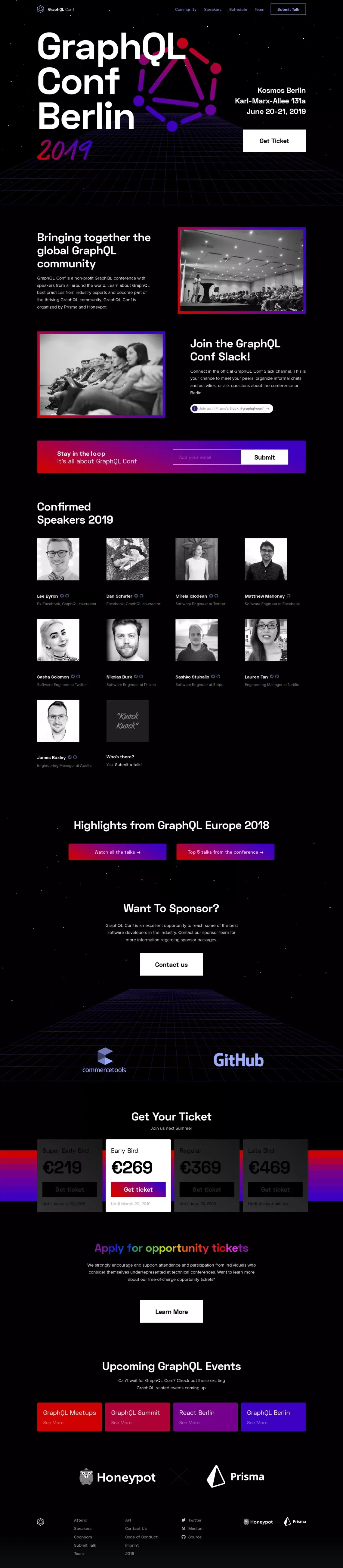 GraphQL Conf - Berlin 2019 - Landing design
