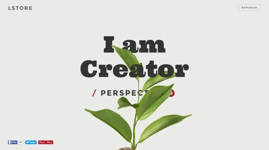 I am Creator / Perspective - Landing design