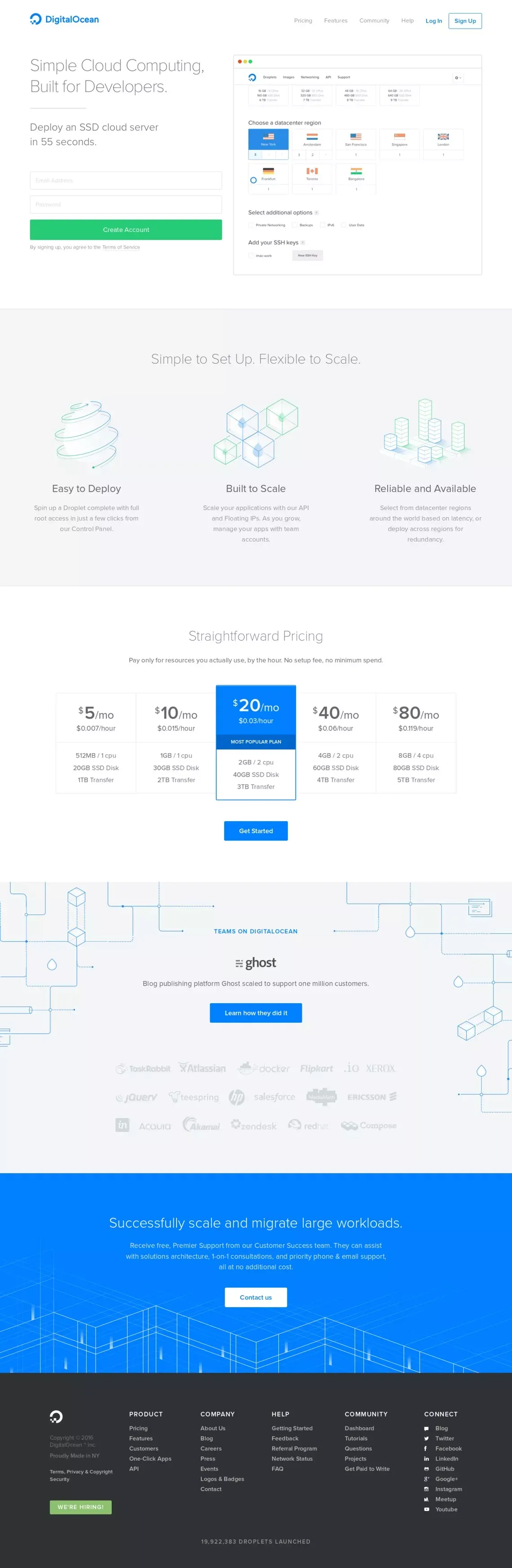 DigitalOcean - Landing design