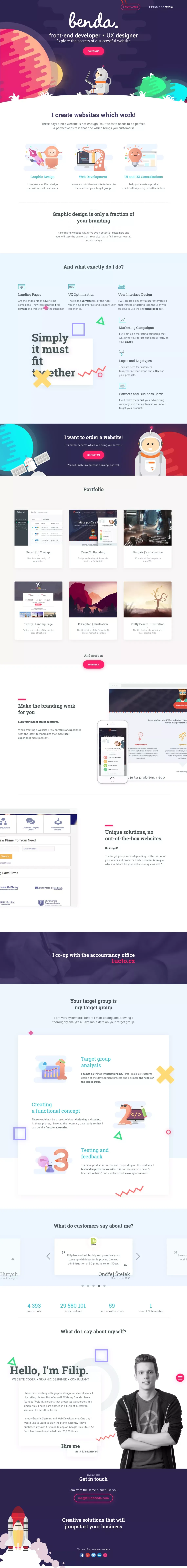 Filip Benda | Web Developer and Graphic Designer - Portfolio design