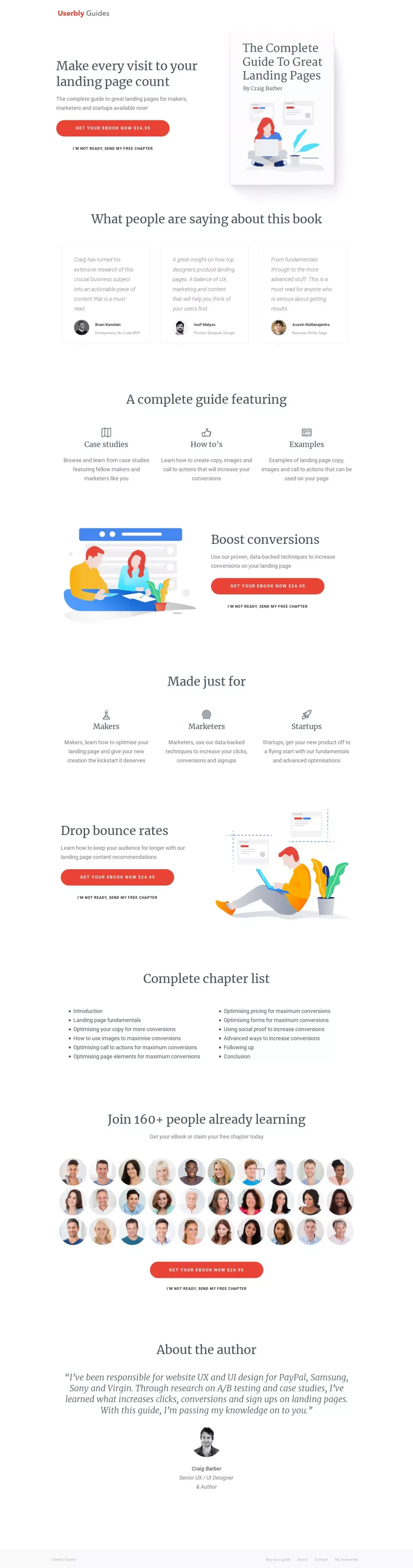 Userbly Guides - The Complete Guide To Great Landing Pages - Landing design