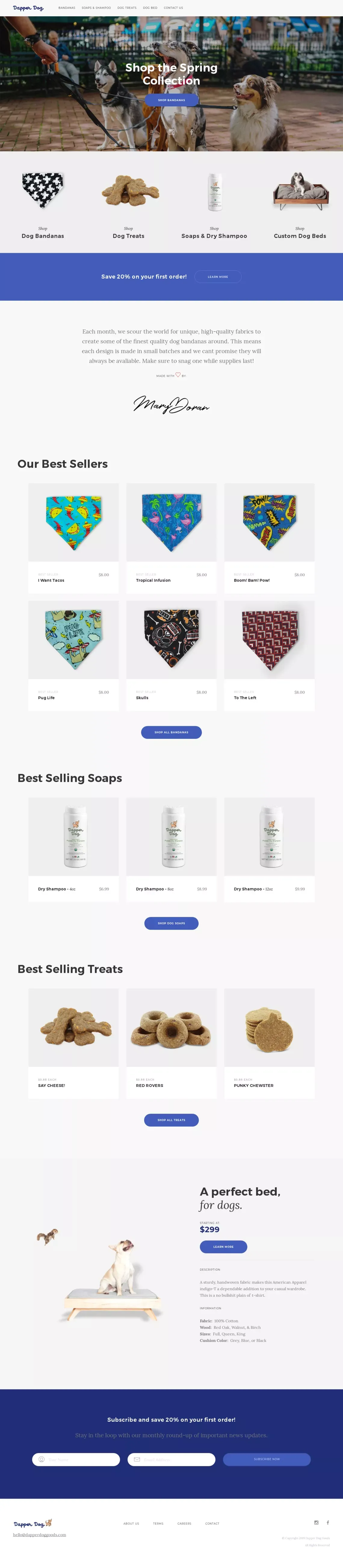http://dapperdoggoods.com/ - website design
