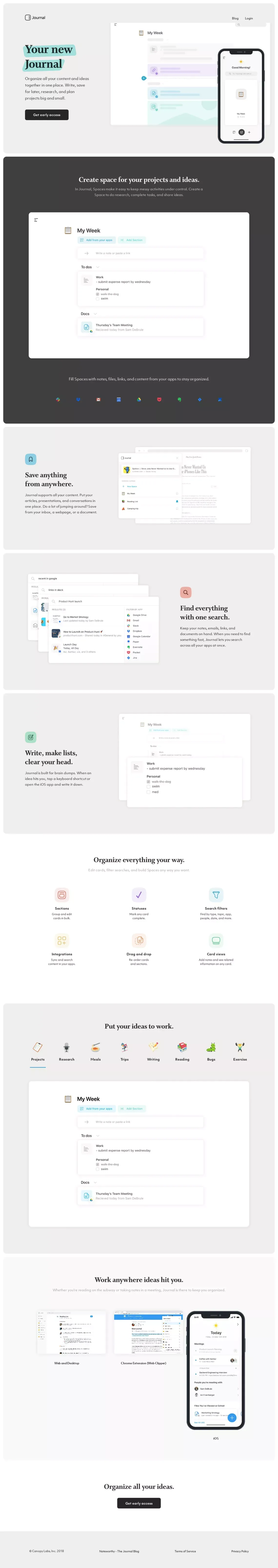Journal - Landing design
