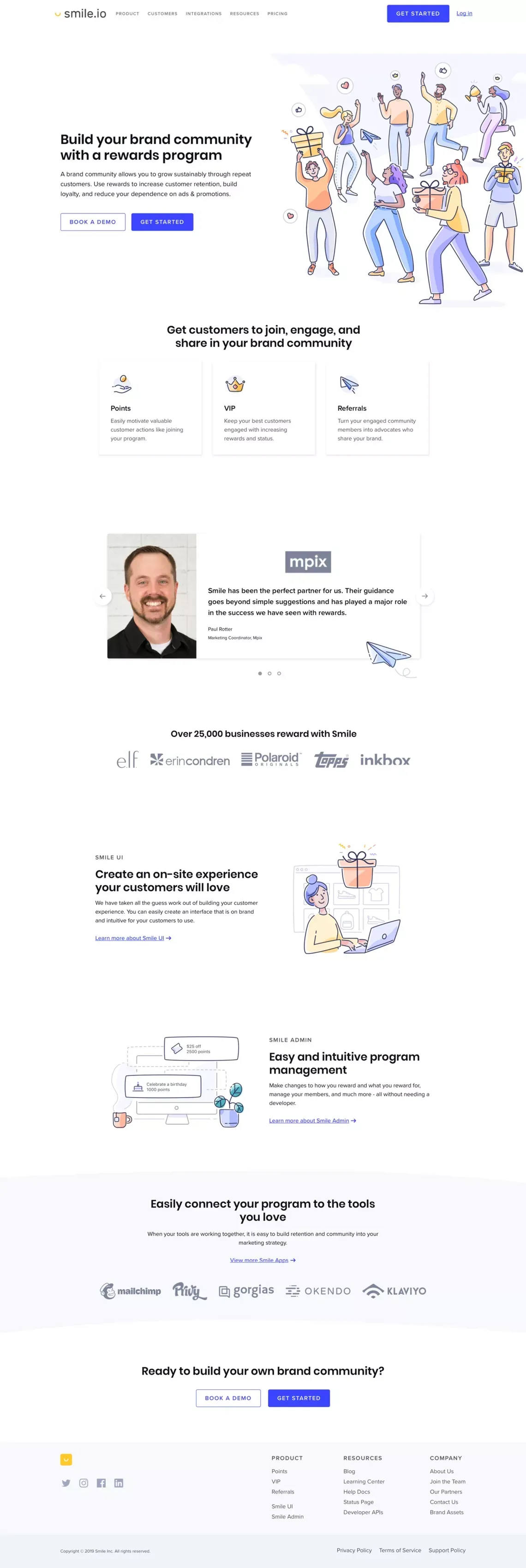 Reward Programs for eCommerce Community Building - Landing design