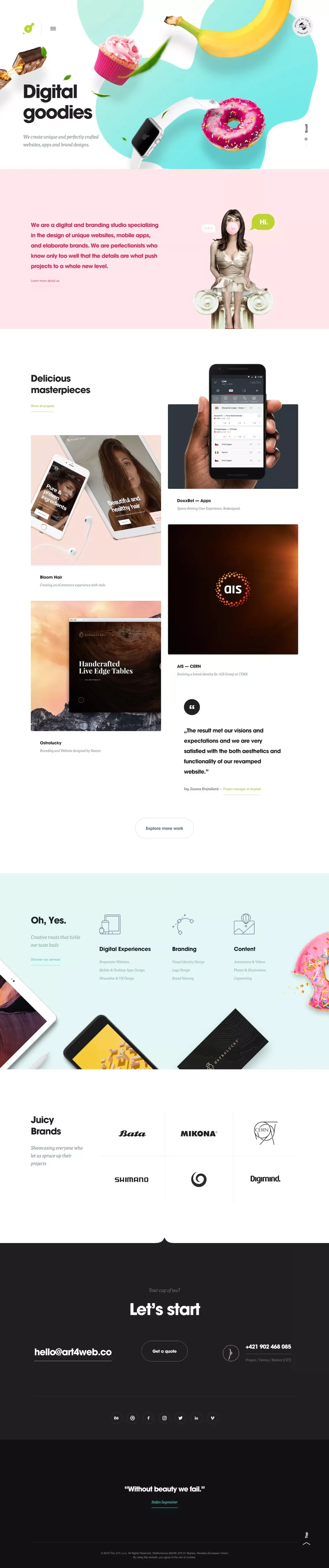 Websites with WOW effect, UX/UI Design, Branding | Art4web - Portfolio design