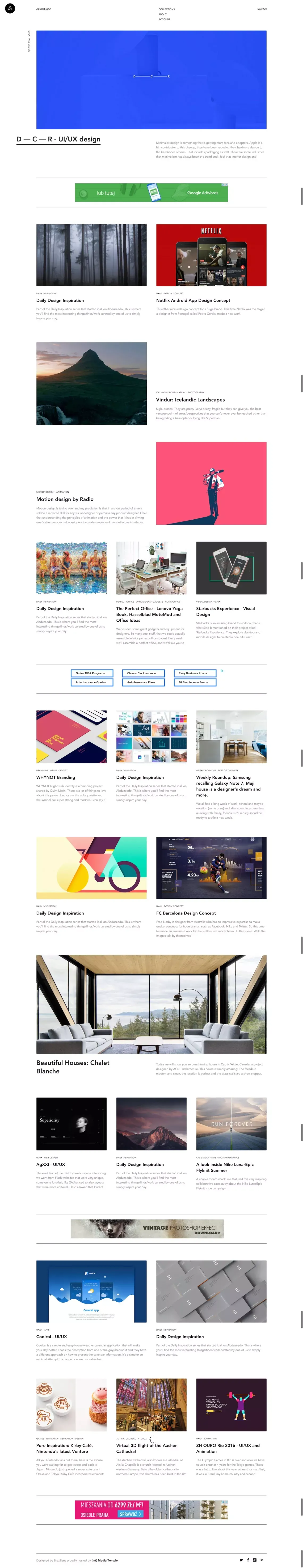 Abduzeedo Design Inspiration - Blog design