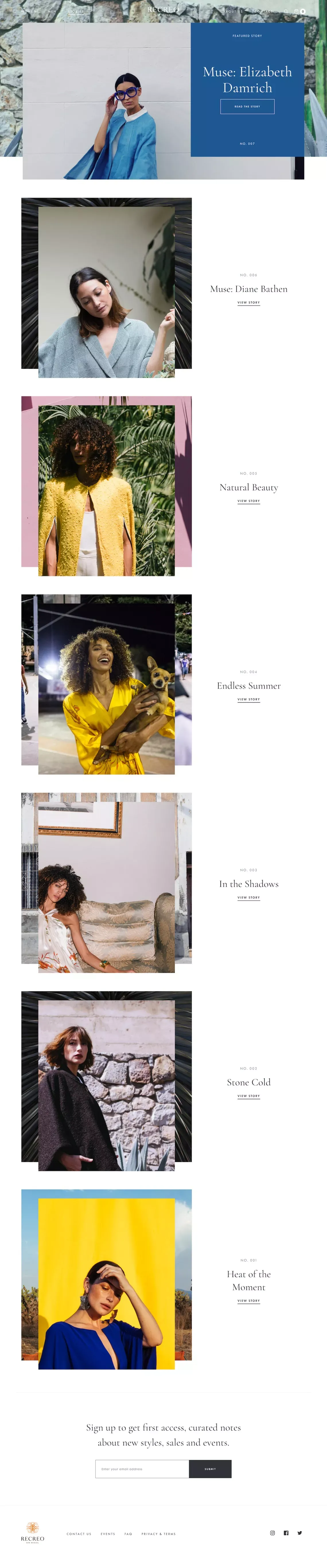 Stories – Recreo San Miguel - Blog design