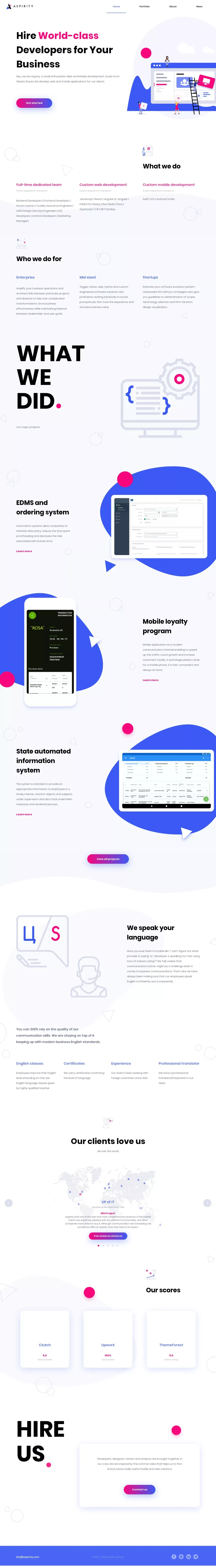 Aspirity - Portfolio design