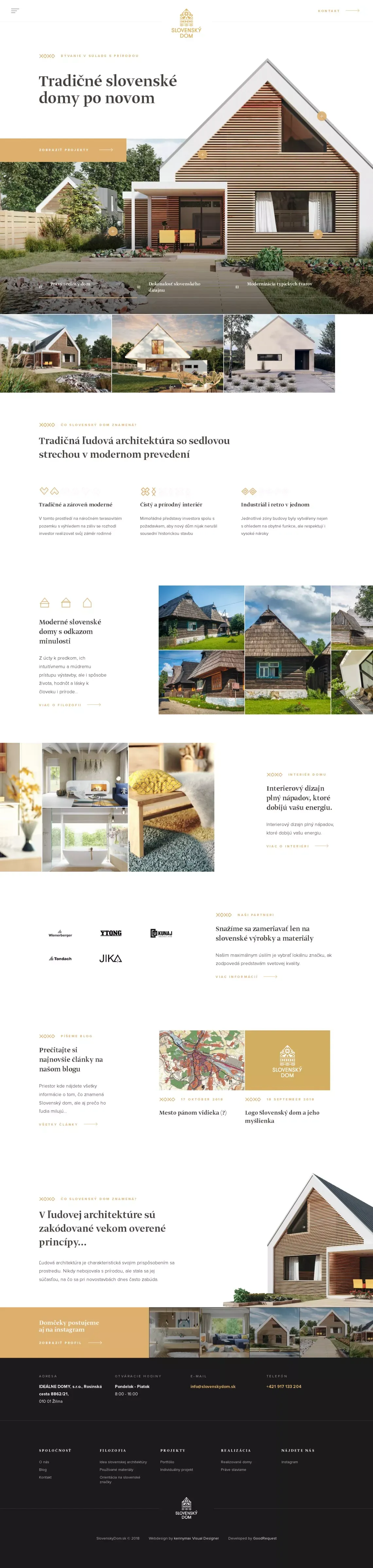 Slovenský Dom - Tradičné slovenské domy po novom - Portfolio design
