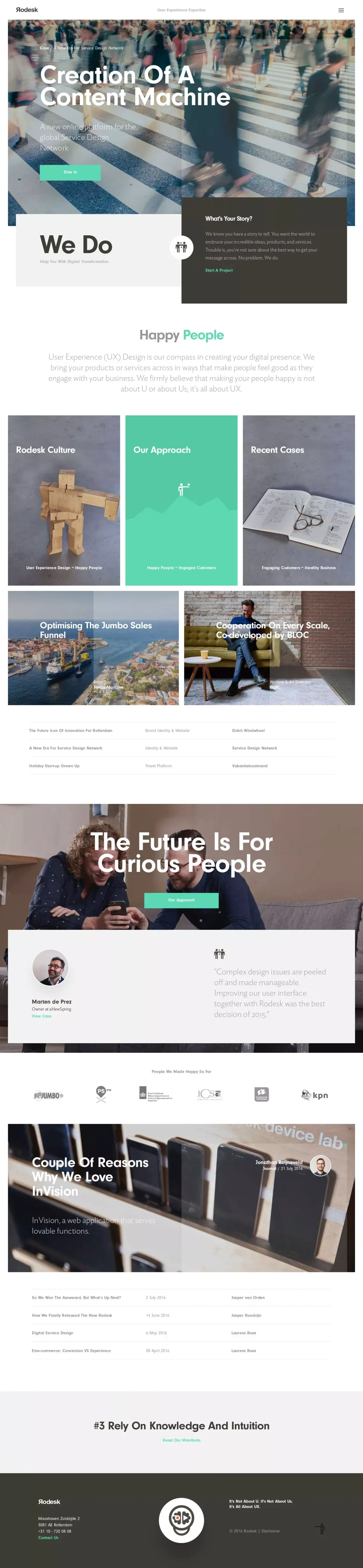 Rodesk | User Experience Design Agency - Portfolio design