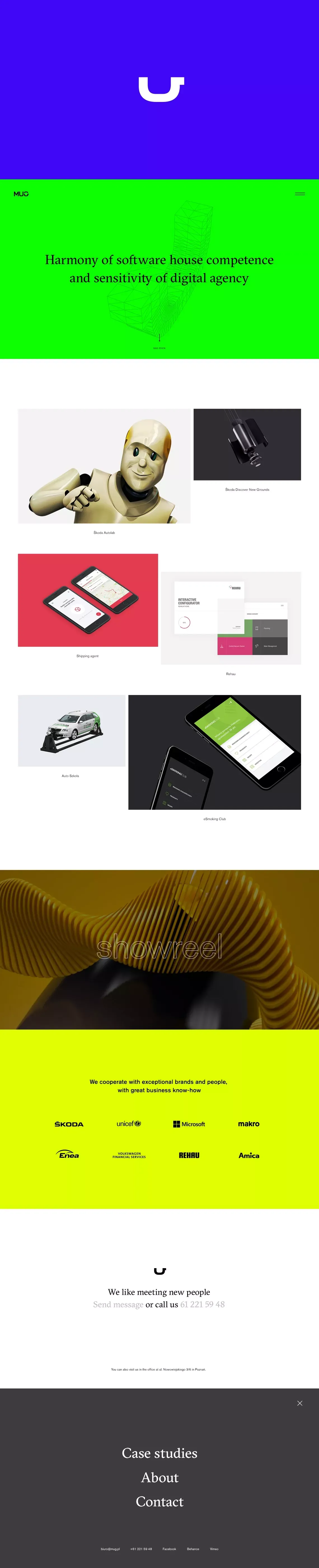 MUG - website design