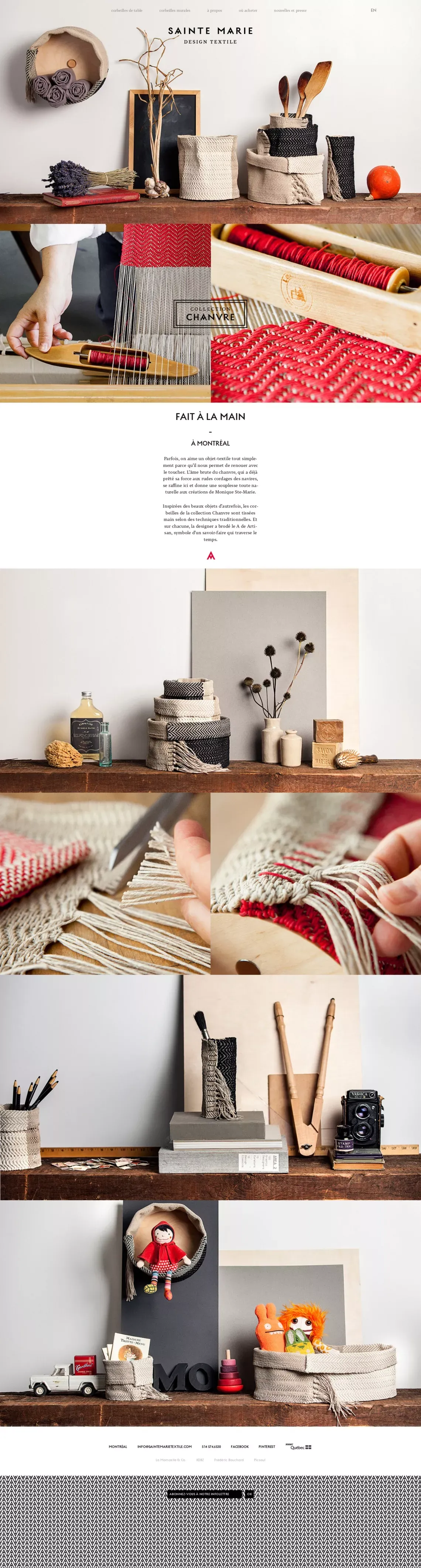Sainte Marie Design Textile - Landing design