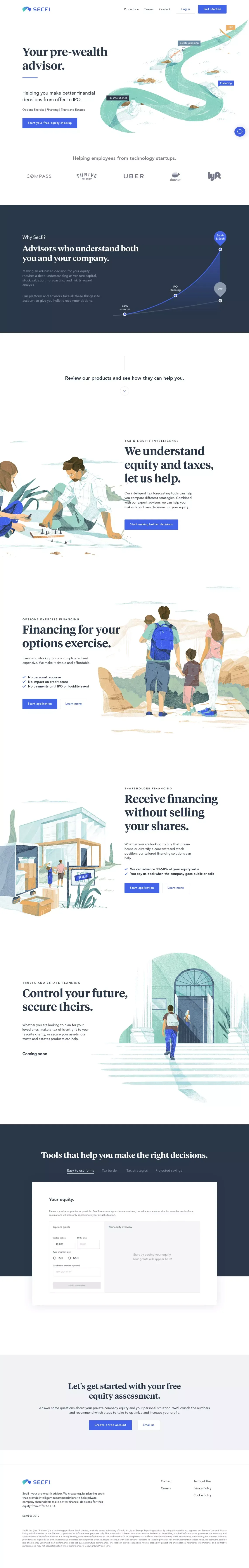 Secfi - Landing design