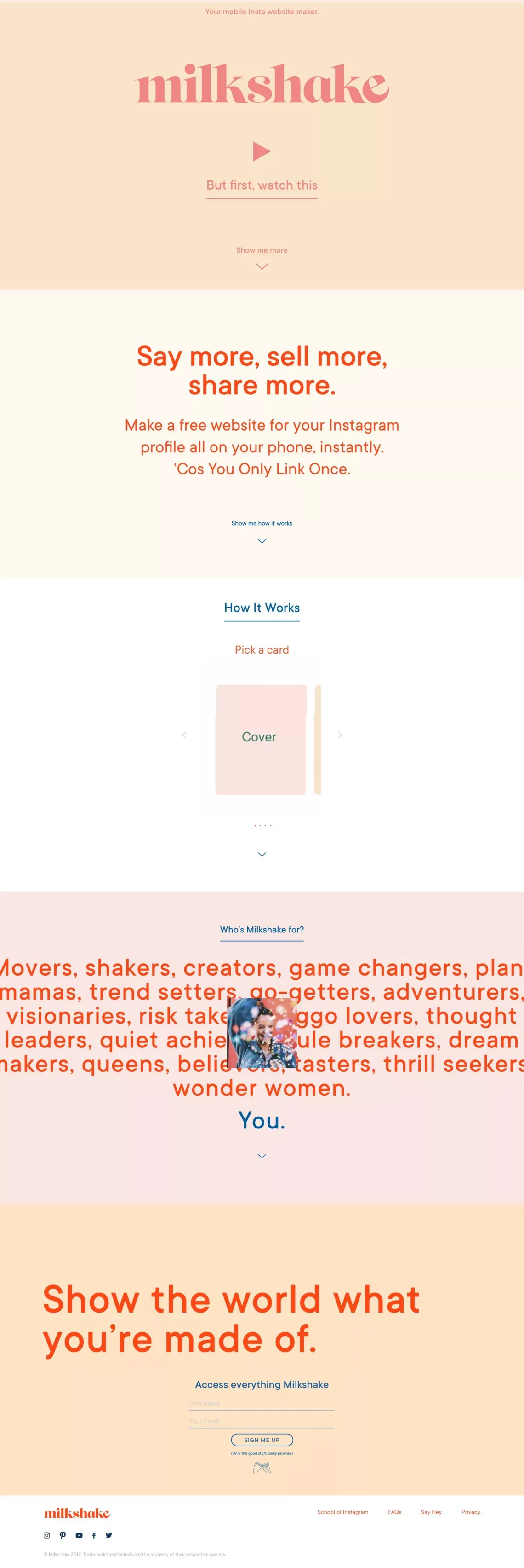 Milkshake | Insta Website Maker - Other design