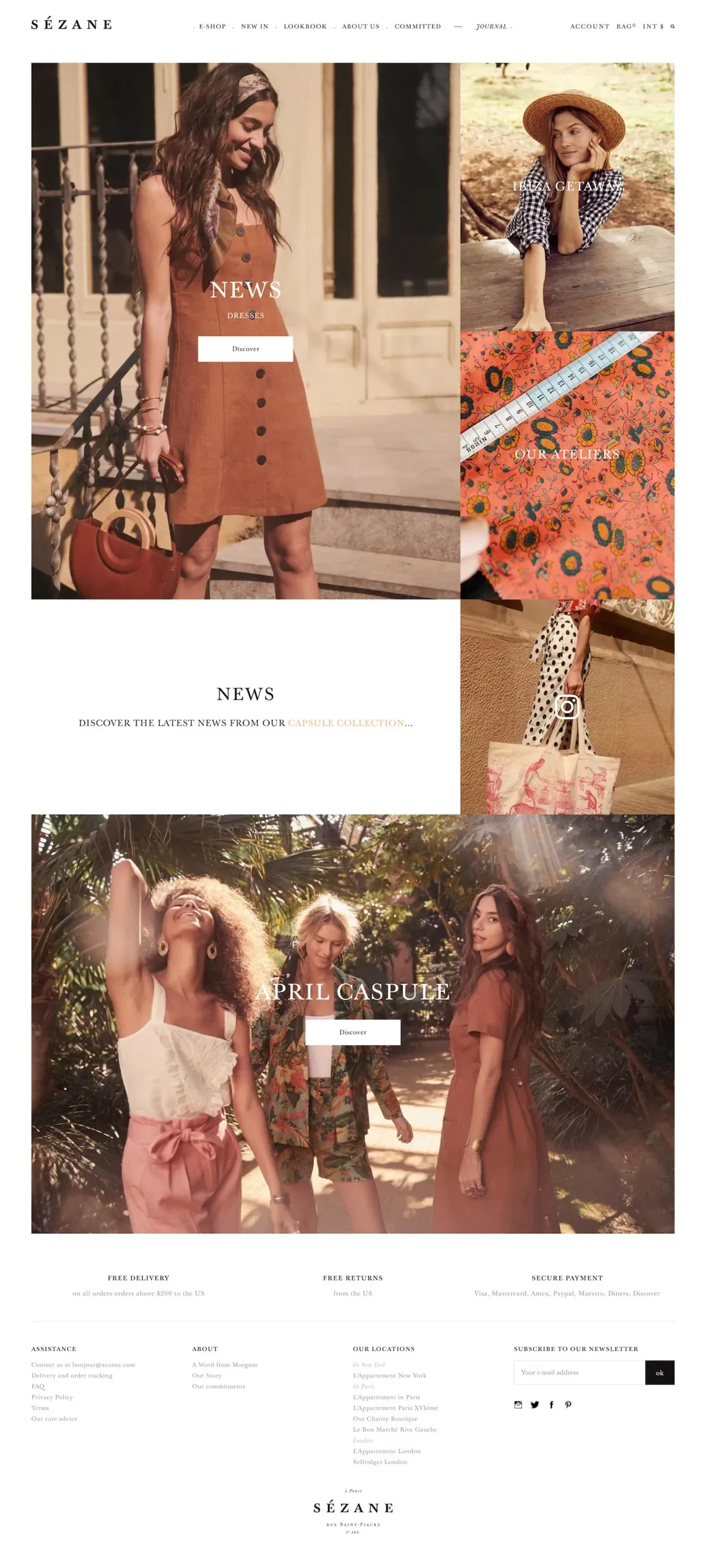 Sézane.com - Ecommerce design