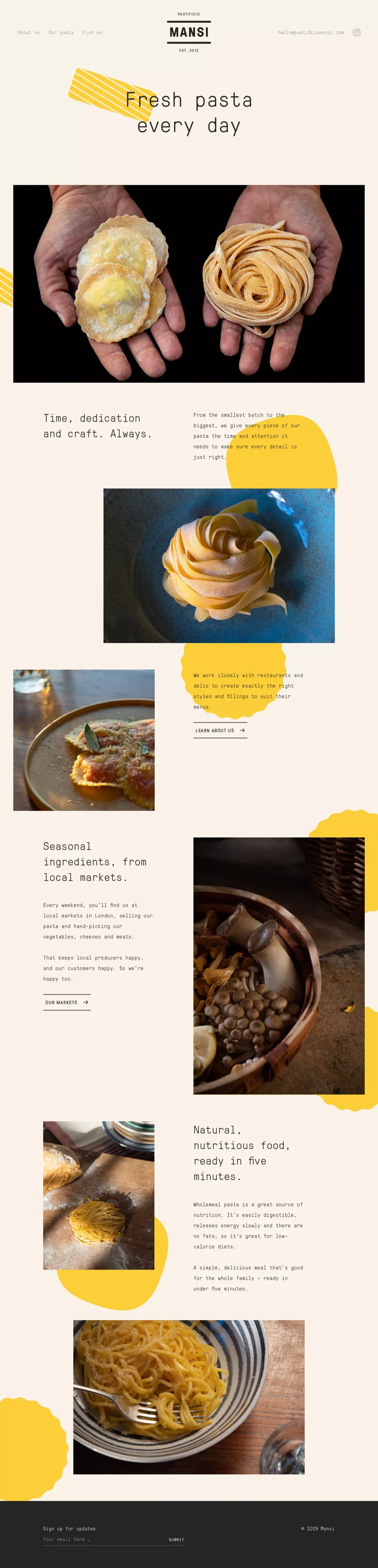 Mansi, fresh pasta producer in London - Other design