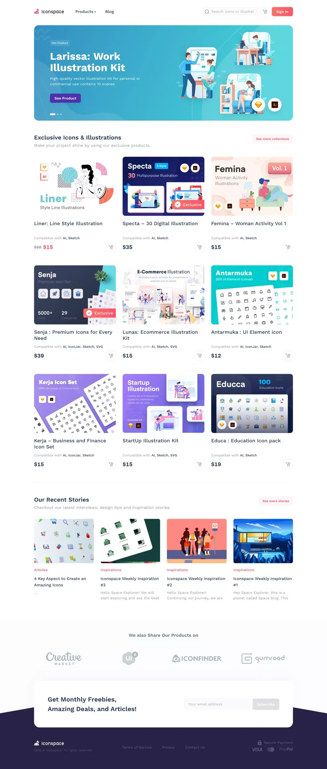 Iconspace : Creative Resources for Designers - Ecommerce design