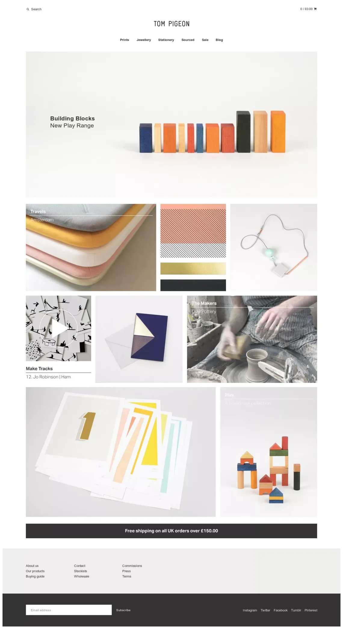 Tom Pigeon - Portfolio design