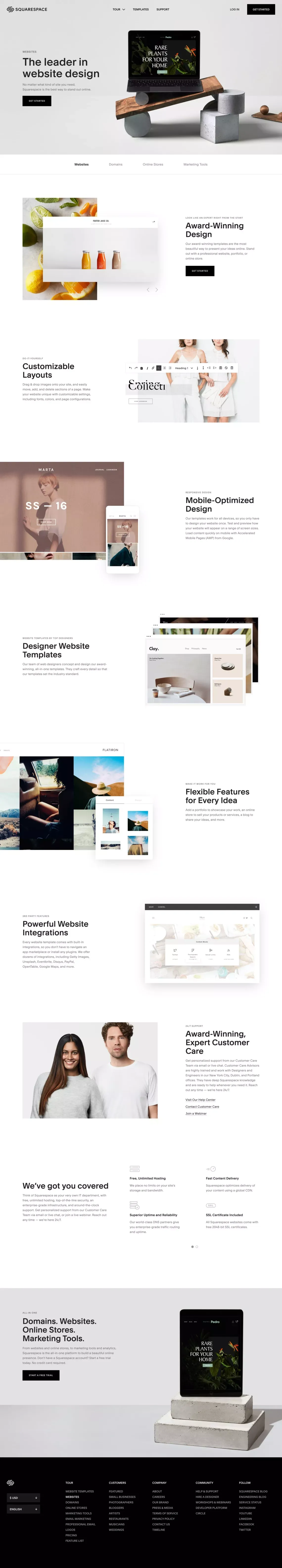 Website Design - Design a Beautiful Website – Squarespace - Landing design
