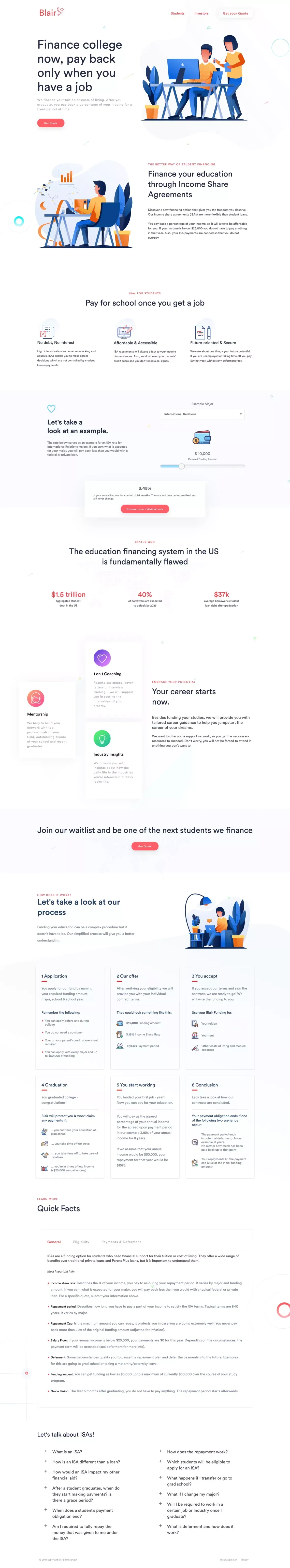 http://joinblair.com/ - Landing design