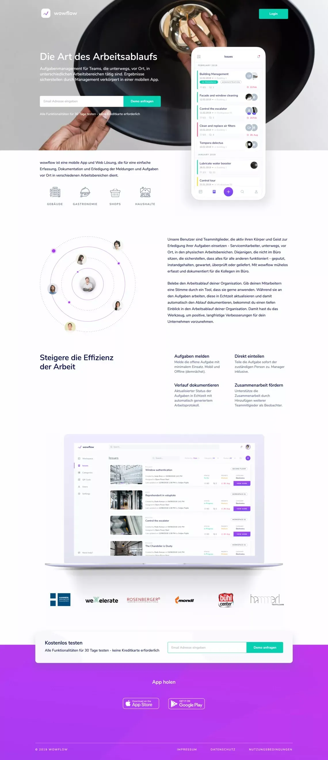 wowflow | Die Art des Arbeitsablaufs - Landing design