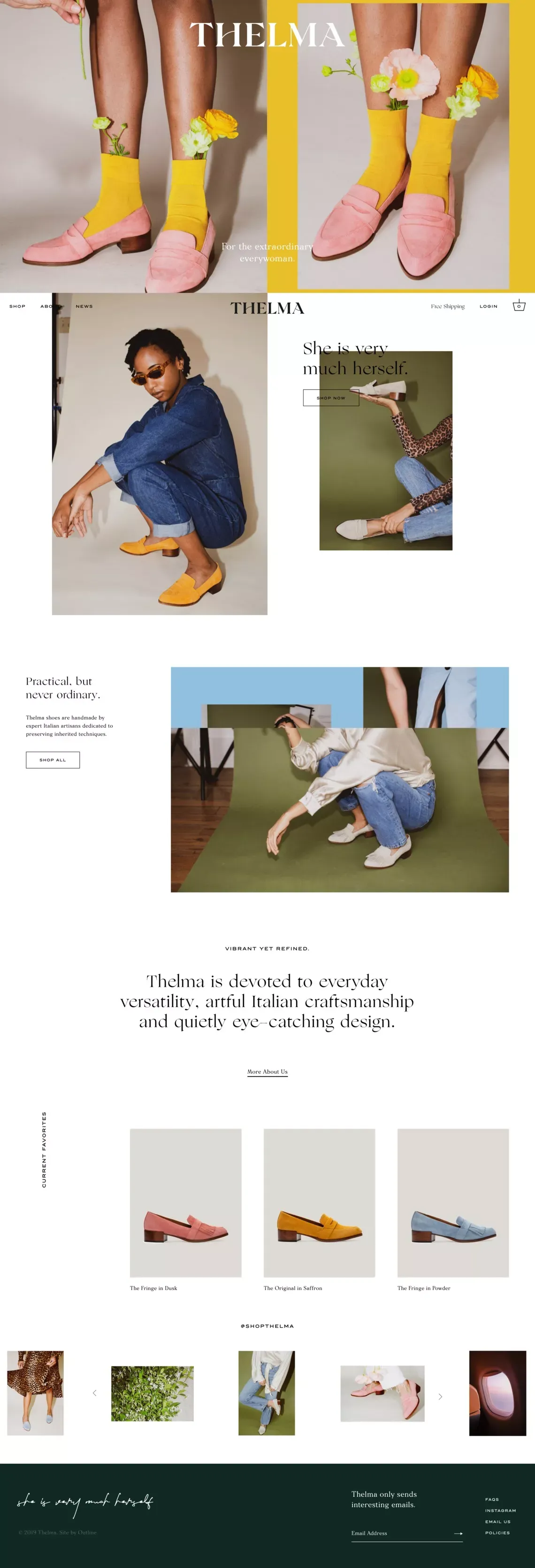Thelma Shoes - Made in Italy | Shop Thelma - Ecommerce design