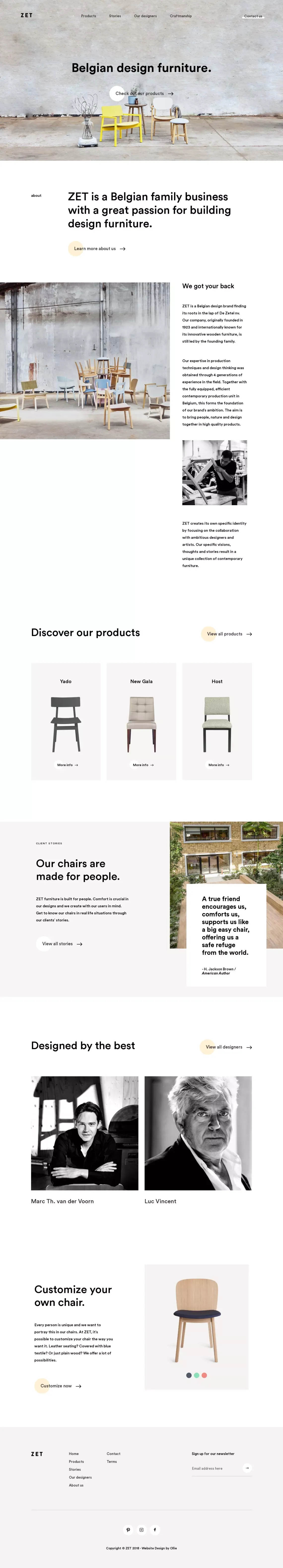 A wide range of Belgian wooden design furniture from ZET - Portfolio design