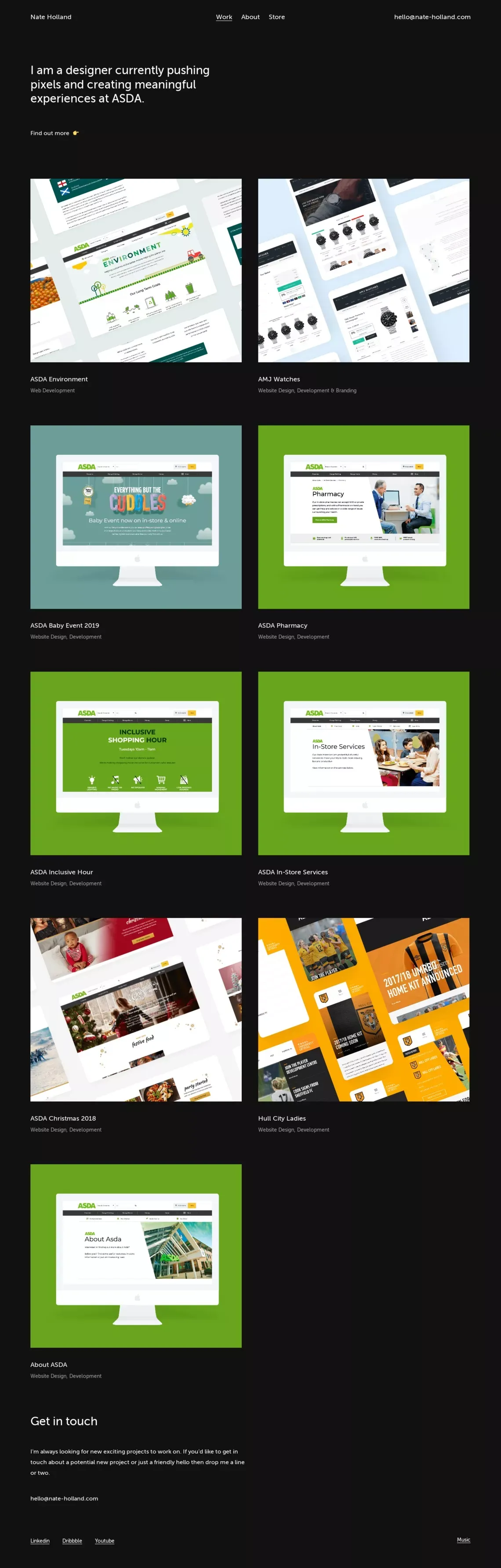 Nathan Holland - Designer - website design
