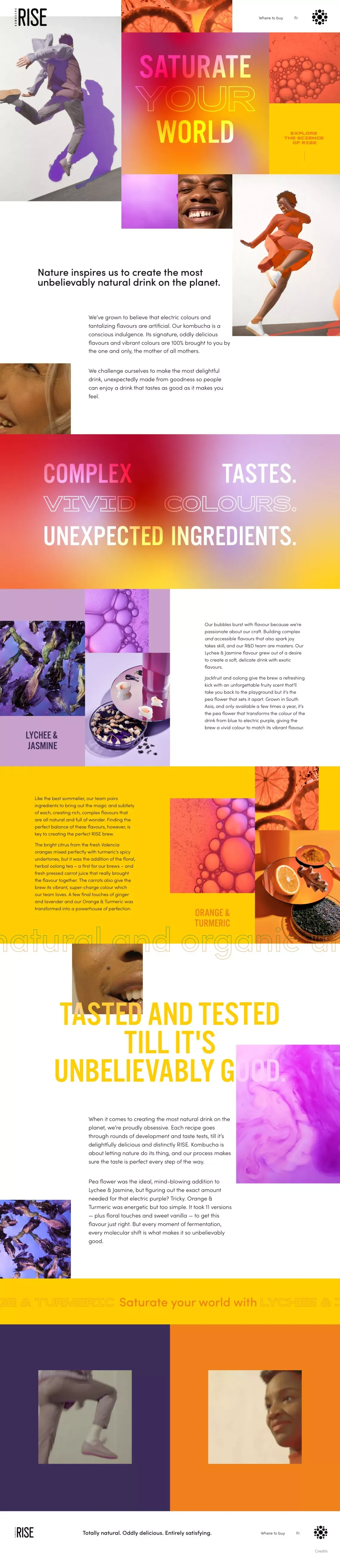 Rise - Totally natural. Oddly delicious. Entirely satisfying. - Other design