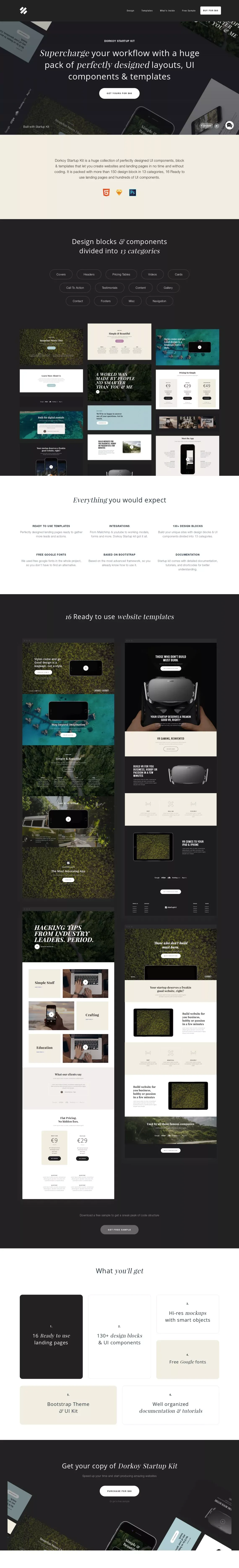 Dorkoy Startup Kit - Landing design