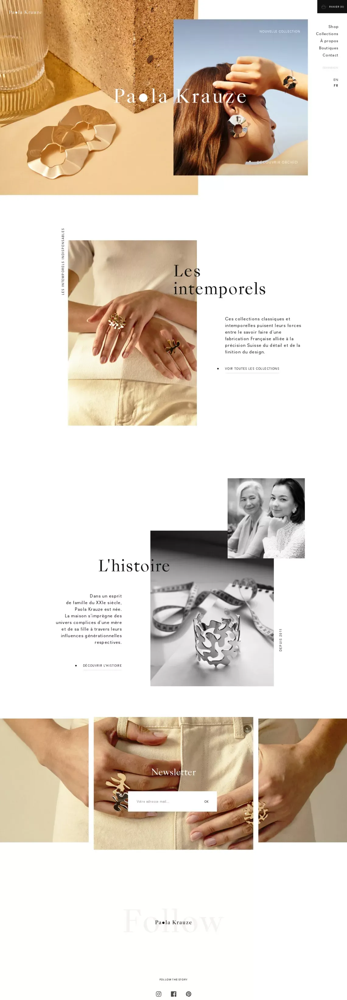 Accueil - Paola Krauze - Ecommerce design