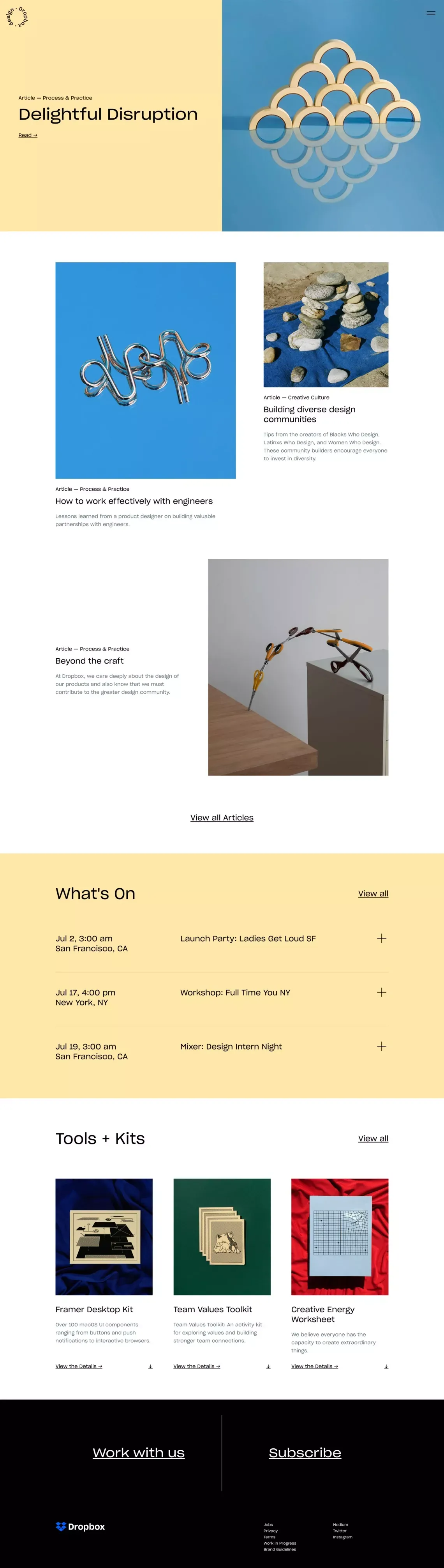 Dropbox Design - Blog design