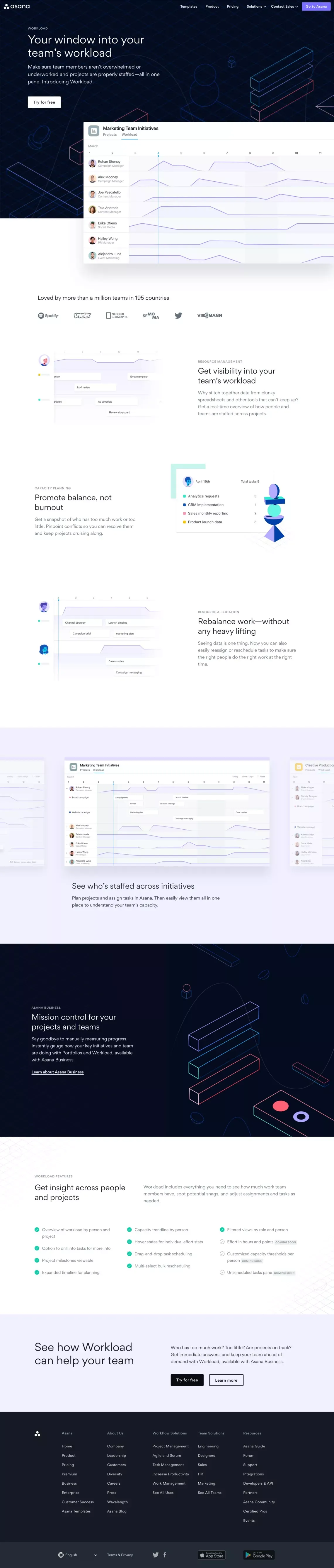 · Asana - Landing design