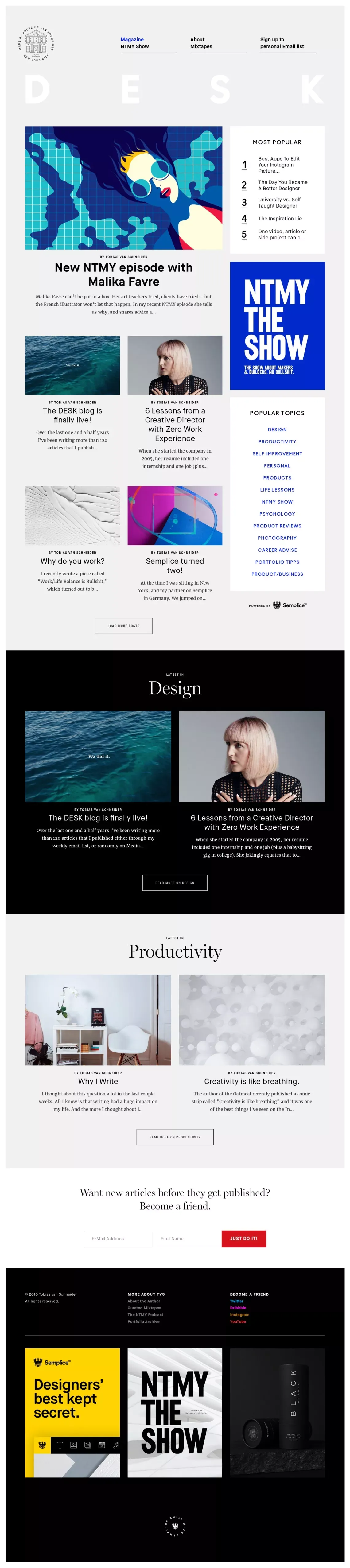 Tobias van Schneider › Blog - Blog design