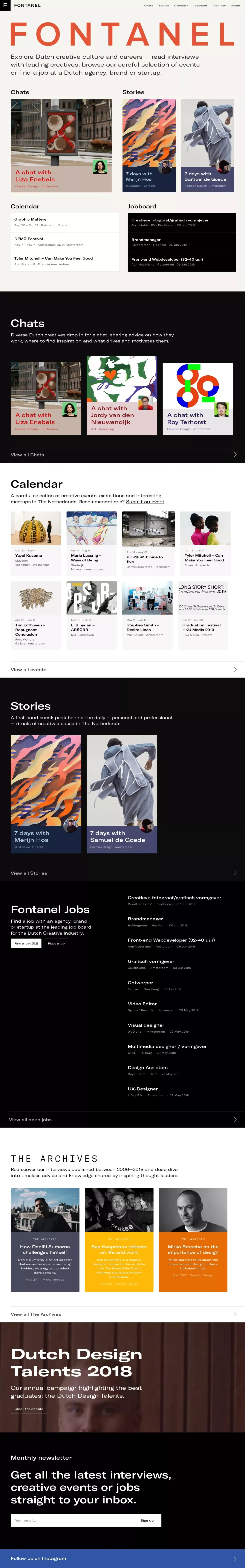 FONTANEL — Explore Dutch creative culture and careers - Blog design